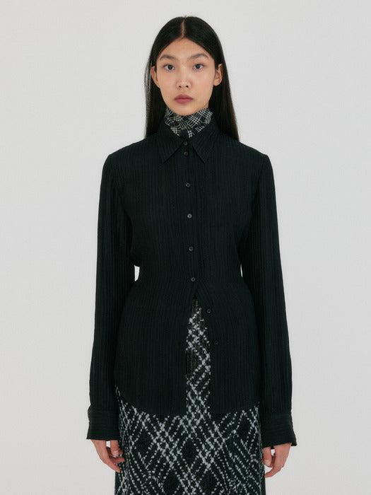 Eenk Zemma Belted Shirt - Black