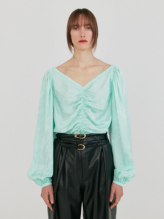 Eenk Zane Shirred Blouse - Mint