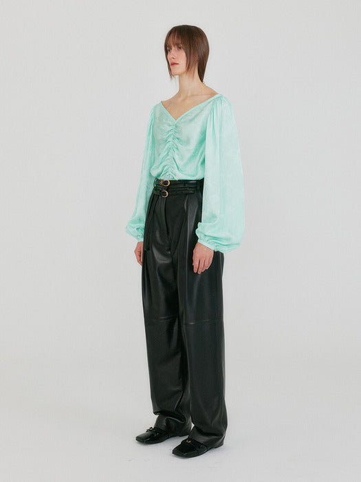 Eenk Zane Shirred Blouse - Mint