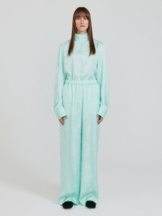 Eenk Zenez Textured Wide Pants - Mint