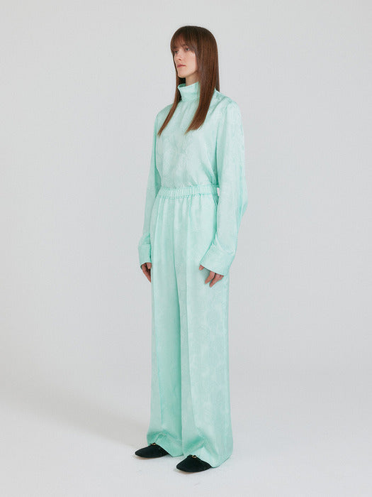 Eenk Zenez Textured Wide Pants - Mint