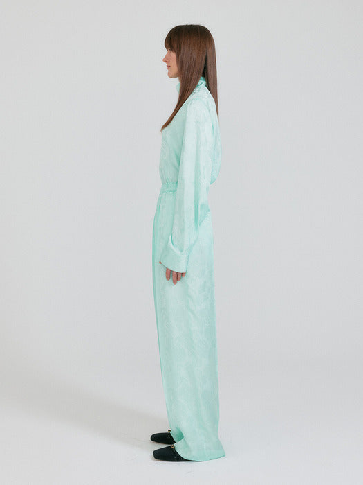 Eenk Zenez Textured Wide Pants - Mint