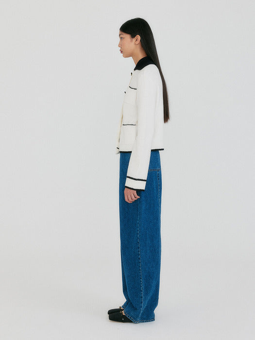 Eenk Zink Pocket Knit Cardigan - Ivory