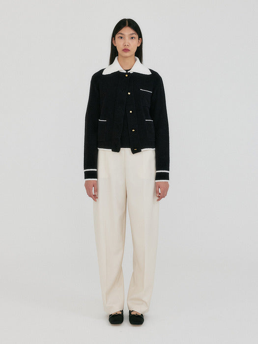 Eenk Zink Pocket Knit Cardigan - Black
