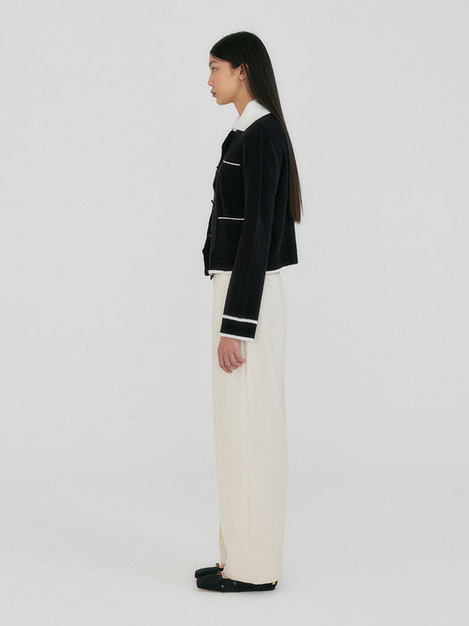 Eenk Zink Pocket Knit Cardigan - Black