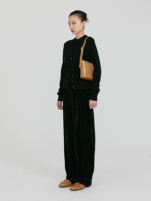 Eenk Zaine Button Point Knit Cardigan - Black