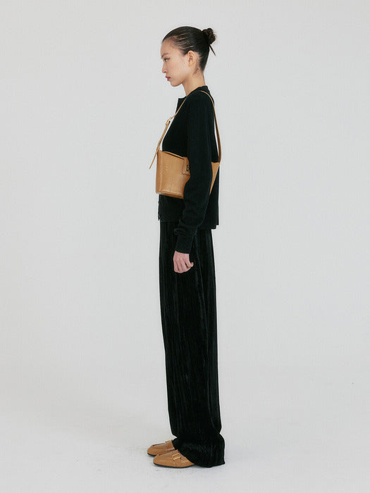 Eenk Zaine Button Point Knit Cardigan - Black