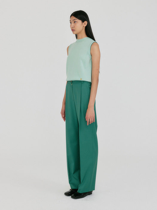 Eenk Zan Roundneck Knit Vest - Mint
