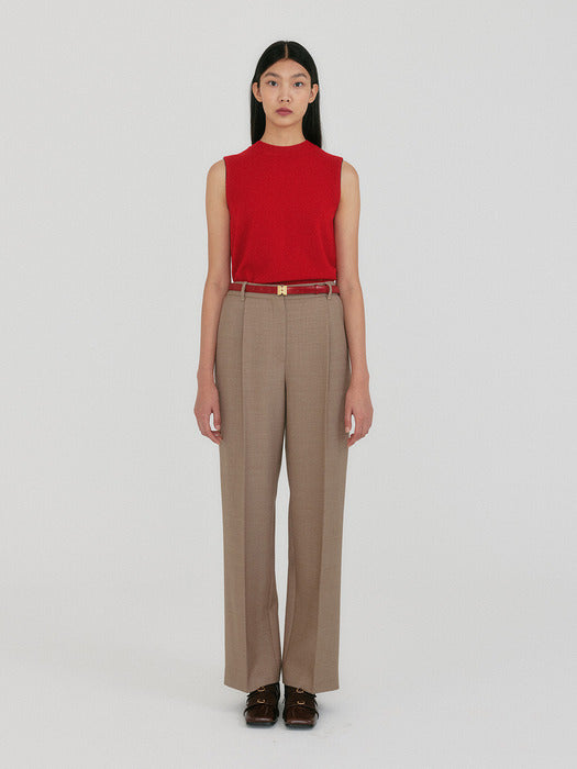 [EENK] Zan Roundneck Knit Vest - Red