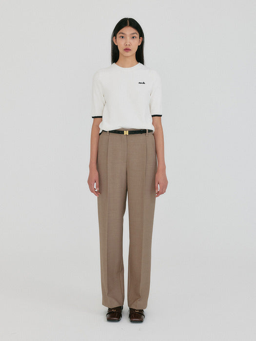 [EENK] Zingky Half Sleeve Knit - Ivory