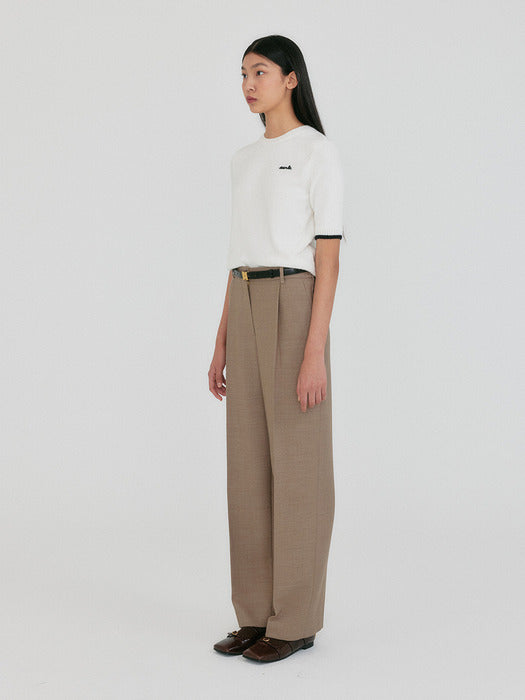 [EENK] Zingky Half Sleeve Knit - Ivory