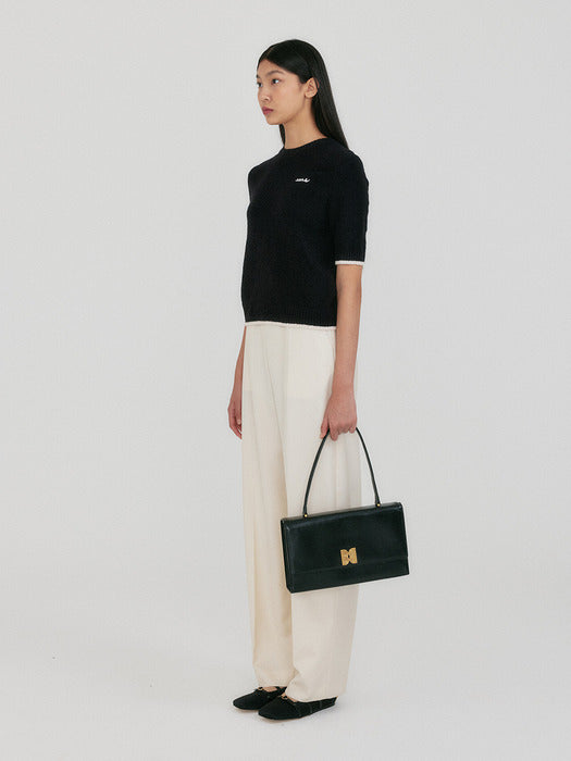Eenk Zingky Half Sleeve Knit - Black