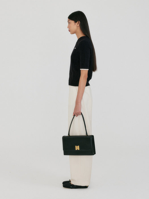 Eenk Zingky Half Sleeve Knit - Black