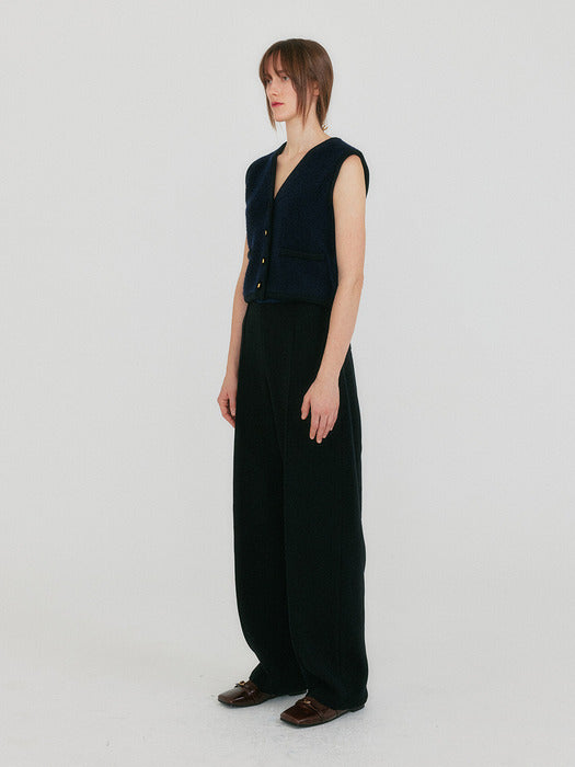 Eenk Zita V-neck Knit Vest - Navy
