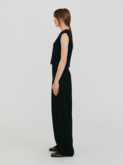 Eenk Zita V-neck Knit Vest - Navy