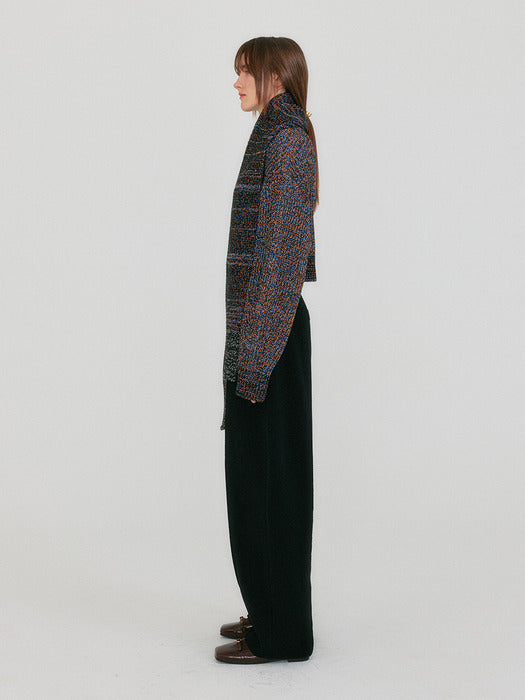 Eenk Zestful Tapered Volume Knit Pants - Black