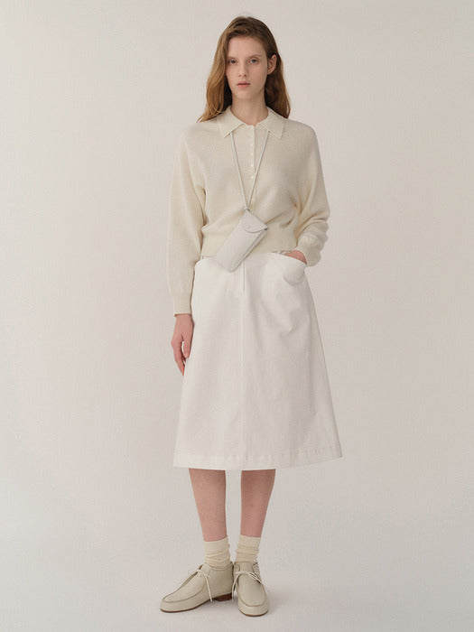 Kindersalmon Phiro Cotton Skirt White
