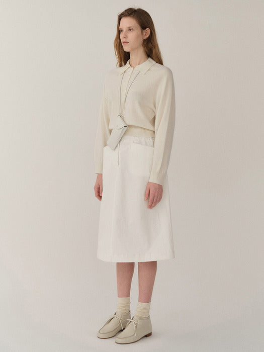 Kindersalmon Phiro Cotton Skirt White