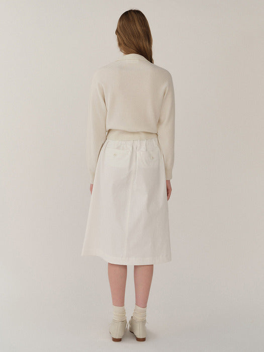 Kindersalmon Phiro Cotton Skirt White