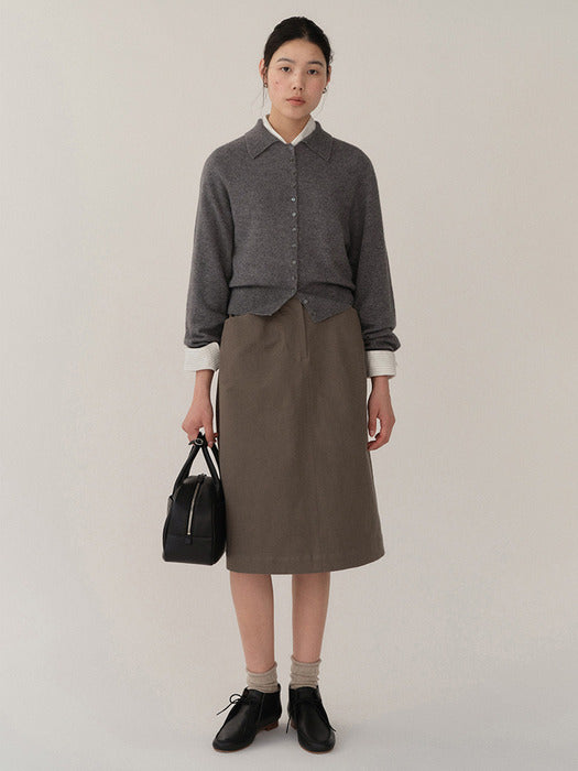 Kindersalmon Phiro Cotton Skirt Anthracite