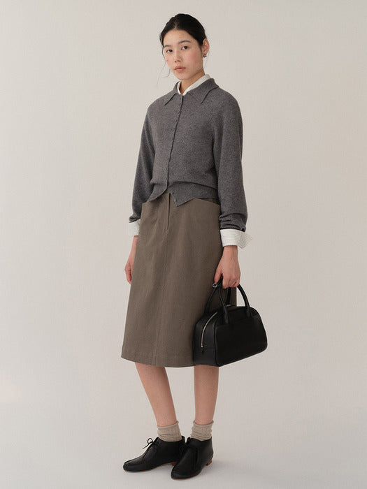 [Kindersalmon] Phiro Cotton Skirt Anthracite