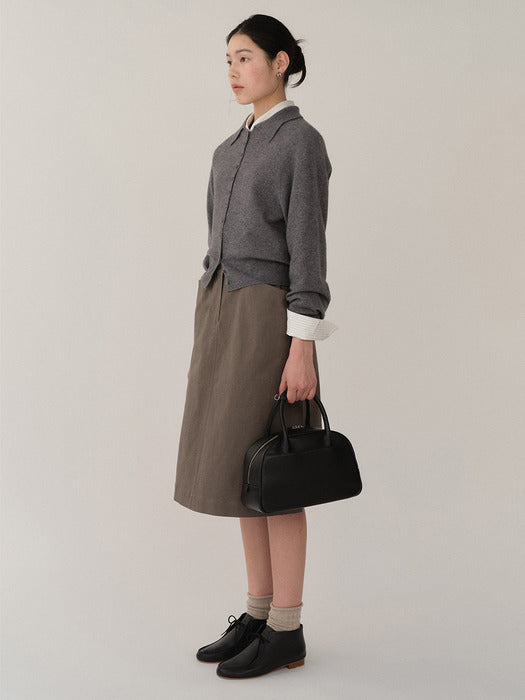 [Kindersalmon] Phiro Cotton Skirt Anthracite