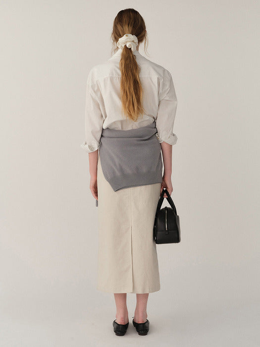 Kindersalmon Cotton Shirt Plain-Stripe (Ueyama Japan)