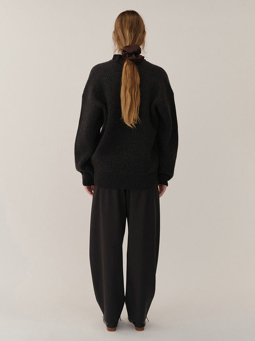 [Kindersalmon] Adara Chunky Sweater Dark-Melange