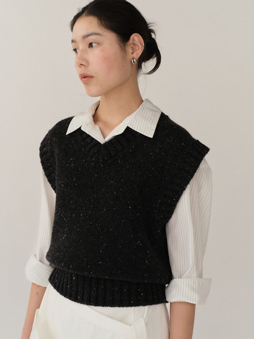 Kindersalmon Olivier Vest Black-Melange
