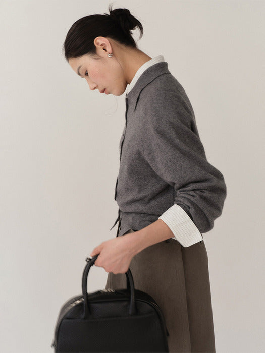 Kindersalmon Cashmere Cardigan Melange-Gray