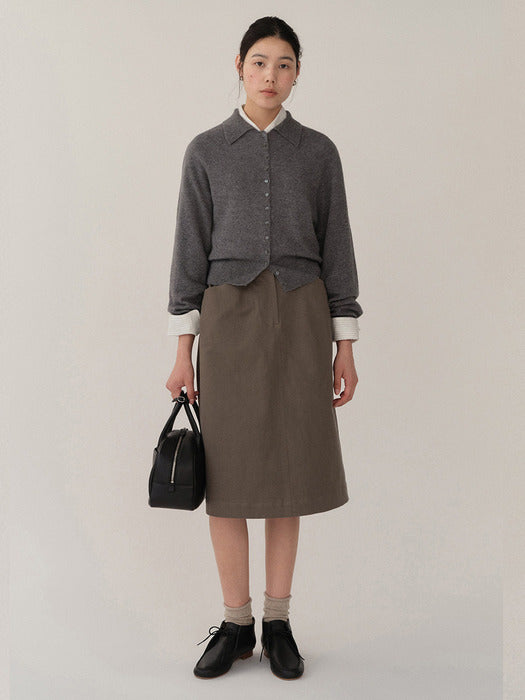 Kindersalmon Cashmere Cardigan Melange-Gray