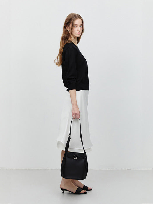 [dunst] BUCKLE SHOULDER BAG BLACK_UDBA4F204BK
