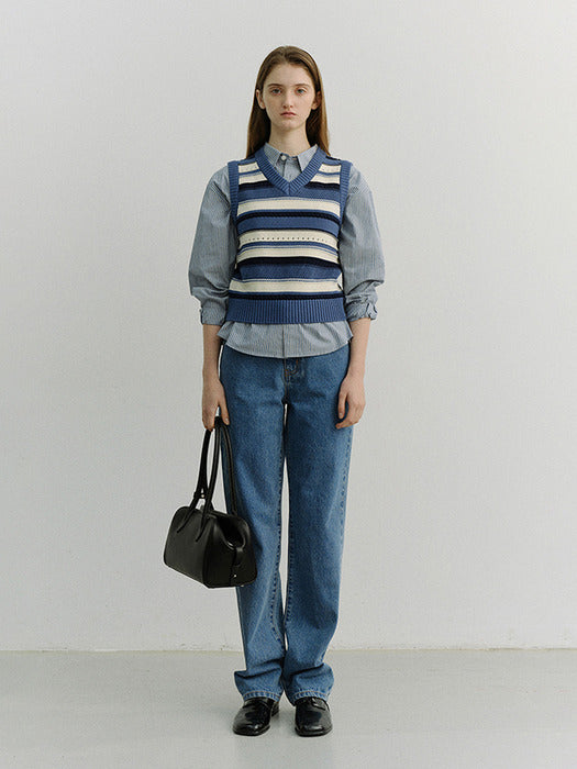Dunst Essential Straight Full Length Jeans Classic Blue
