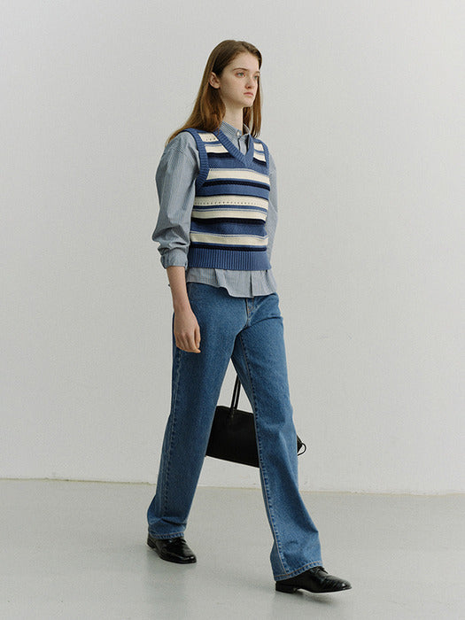 Dunst Essential Straight Full Length Jeans Classic Blue