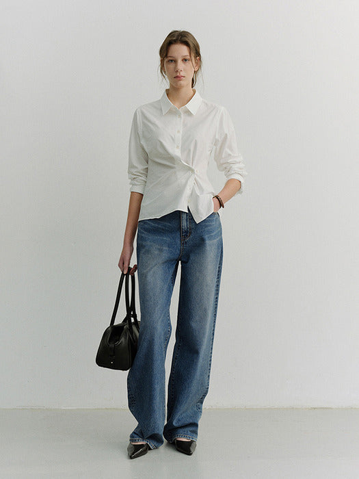 Dunst Relaxed Wide Jeans Classic Blue