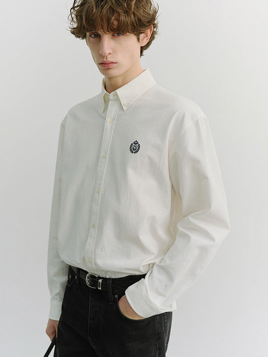 [dunst] UNISEX CLASSIC BOYFRIEND SHIRT OFF WHITE_UDSH6A103OW