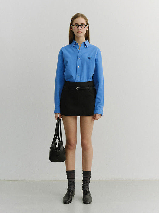 Dunst Unisex Classic Boyfriend Shirt Cerulean Blue