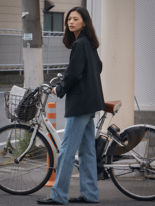 [TILLIDIE] Essential 3-button blazer_Black