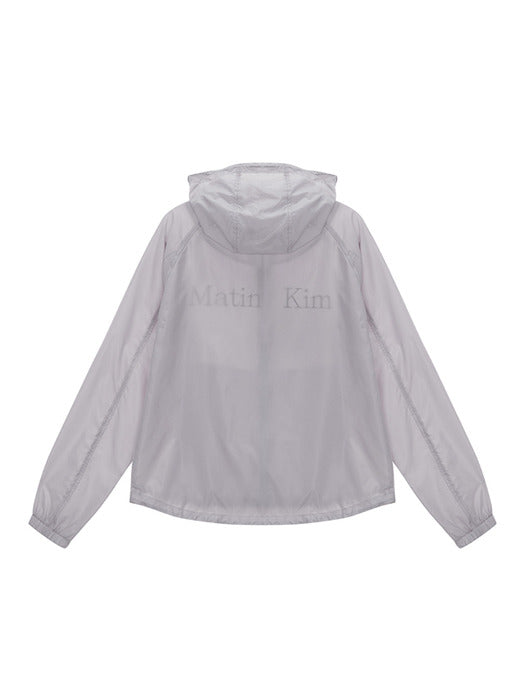 LIGHT HOODY WINDBREAKER FOR WOMEN IN LIGHT GREY