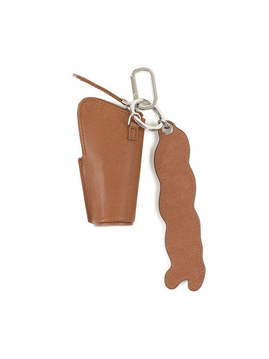 [osoi] LIP POUCH KEY RING [CAMEL]