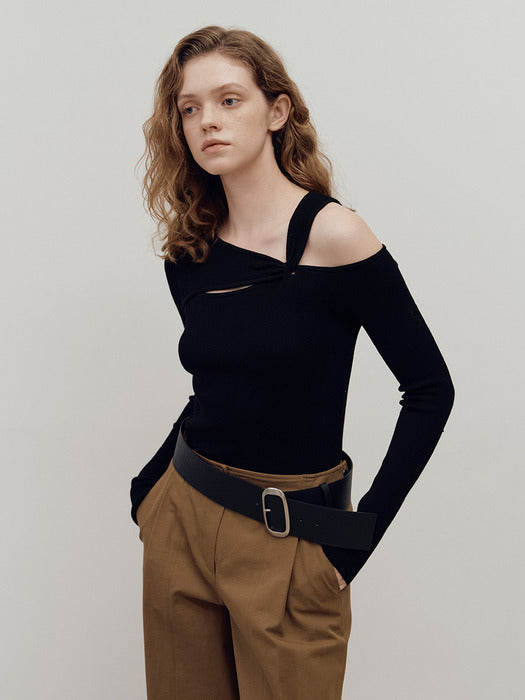 [raive] Twist Cut-out Knit VK4AP160_3color