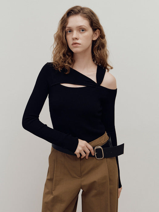 [raive] Twist Cut-out Knit VK4AP160_3color