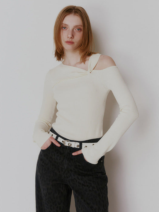 [raive] Twist Cut-out Knit VK4AP160_3color