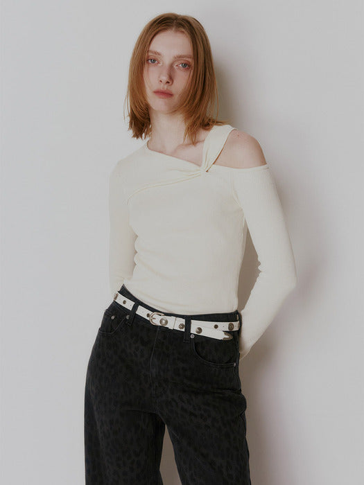 [raive] Twist Cut-out Knit VK4AP160_3color