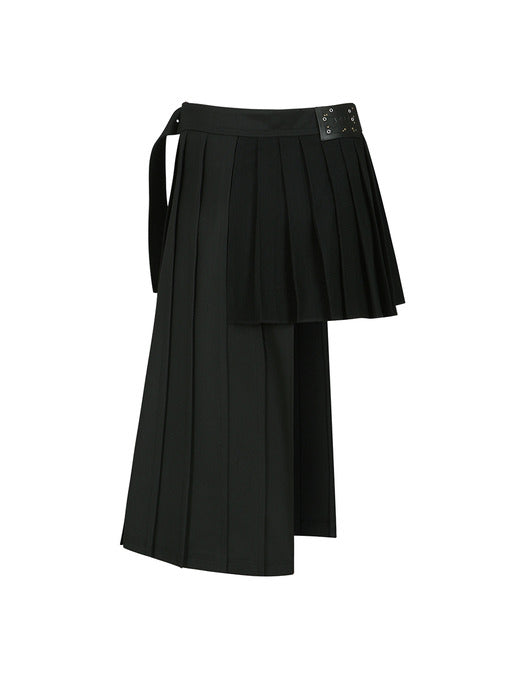 [andersson bell] DOUBLE PLEATED WRAP SKIRT apa772w(BLACK)