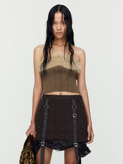 [andersson bell] HAIRY KNIT TOP atb1211w(BROWN)
