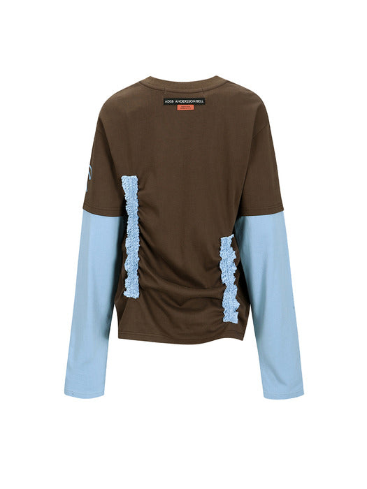 [andersson bell] (ESSENTIAL) FRILL T-SHIRTS atb1209w(BROWN)