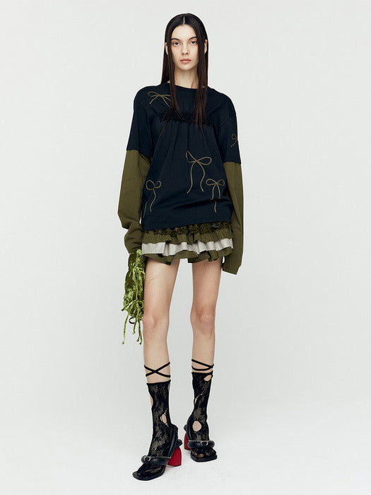 [andersson bell] (ESSENTIAL) FRILL T-SHIRTS atb1209w(BLACK)