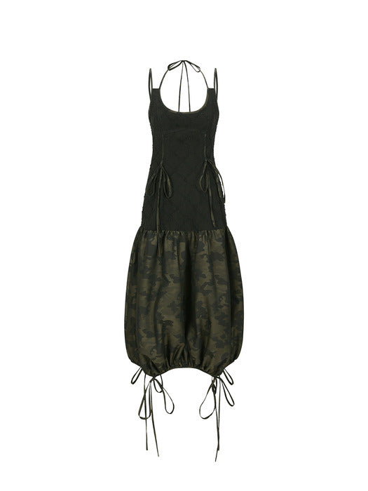 [andersson bell] CAMOUFLAGE PARACHUTE BALLOON DRESS atb1199w(BLACK)