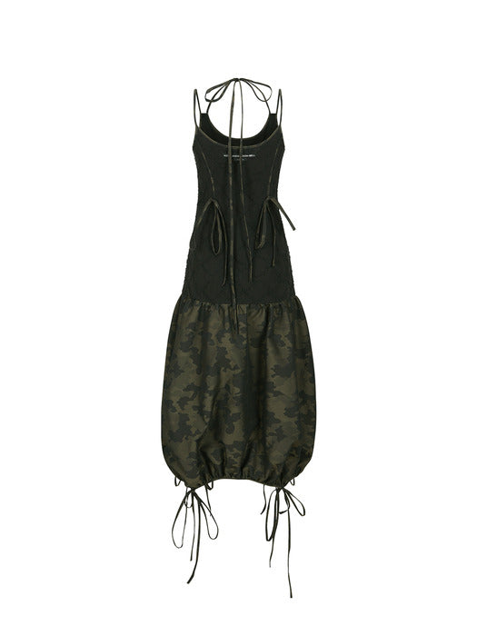 [andersson bell] CAMOUFLAGE PARACHUTE BALLOON DRESS atb1199w(BLACK)